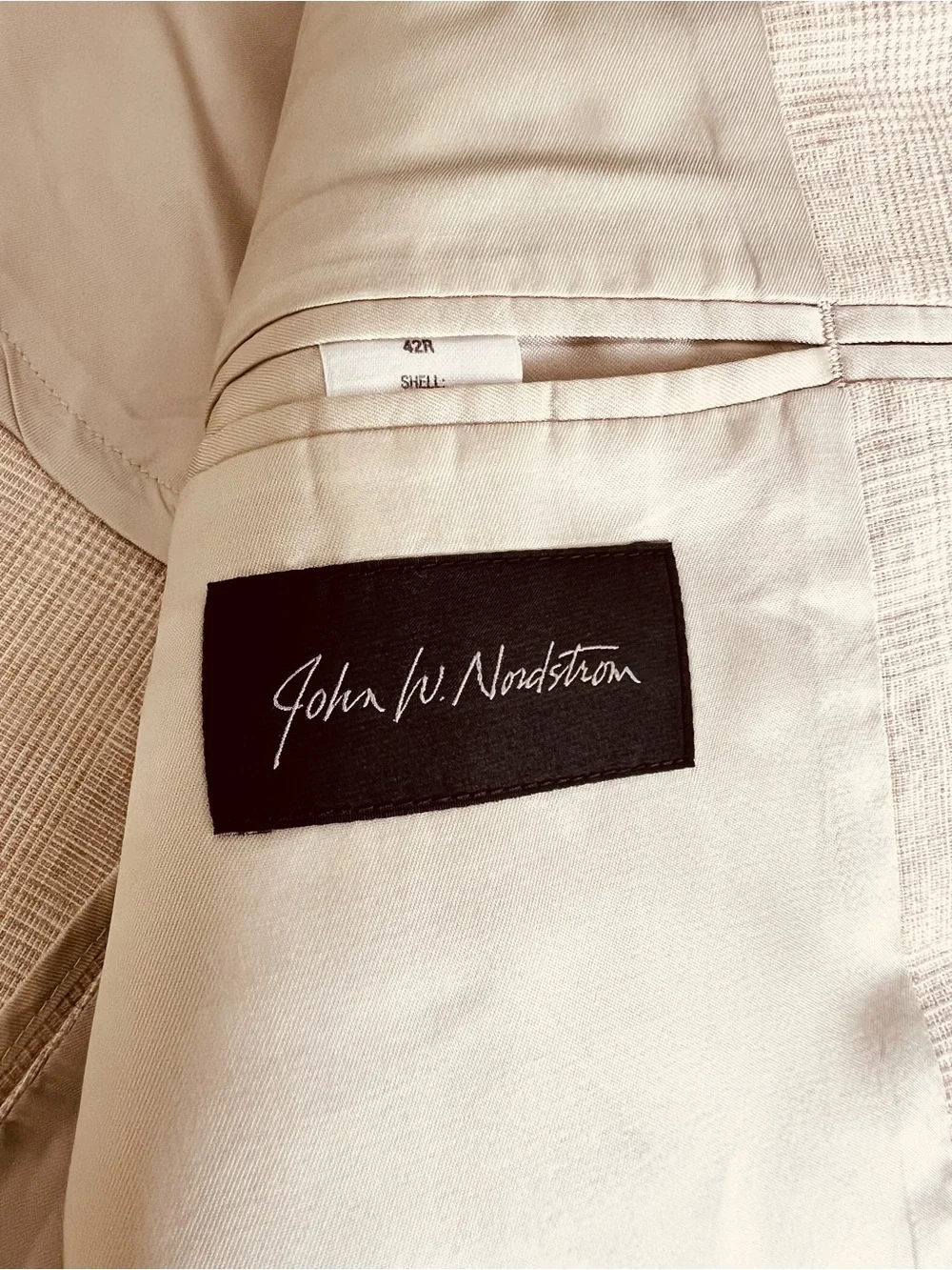 Italian Linen & Silk by John W. Nordstrom Light patterned BeigeSport Coat